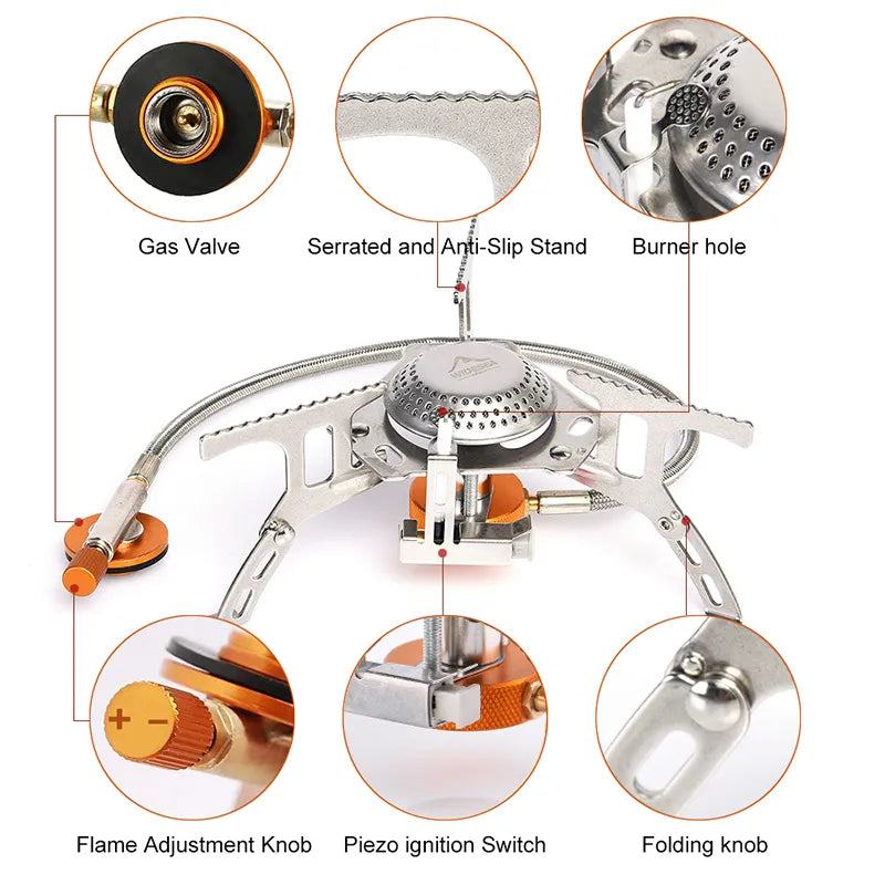 Widesea Camping Gas Stove Outdoor Tourist Burner Strong Fire Heater