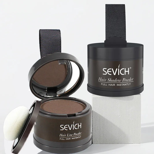 Sevich Hair Line Powder 4g Black Root Cover Up Natural Instant Waterproof Hairline Shadow Powder Hair