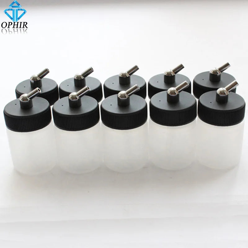 OPHIR 10pcs/lot 22cc Single Action Airbrush Plastic Bottles for Airbrushing Model Paint