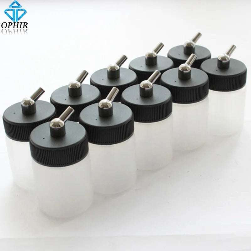 OPHIR 10pcs/lot 22cc Single Action Airbrush Plastic Bottles for Airbrushing Model Paint