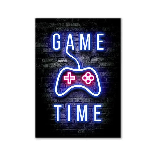 Nordic Gaming Quotes Art Posters for Boys Game Room Decor - Canvas Wall Prints