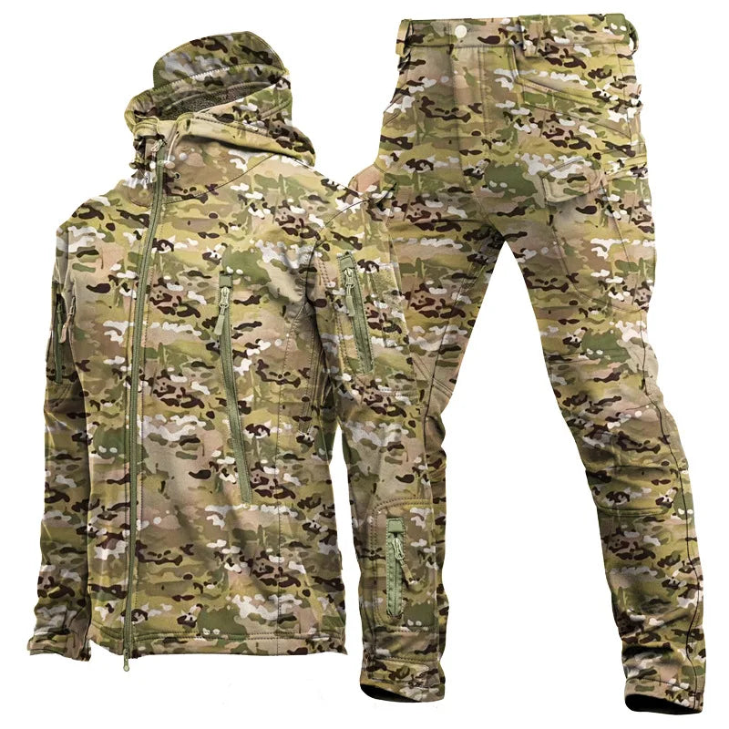 Oulylan Outdoor Tactical Military Fleece Jacket Set