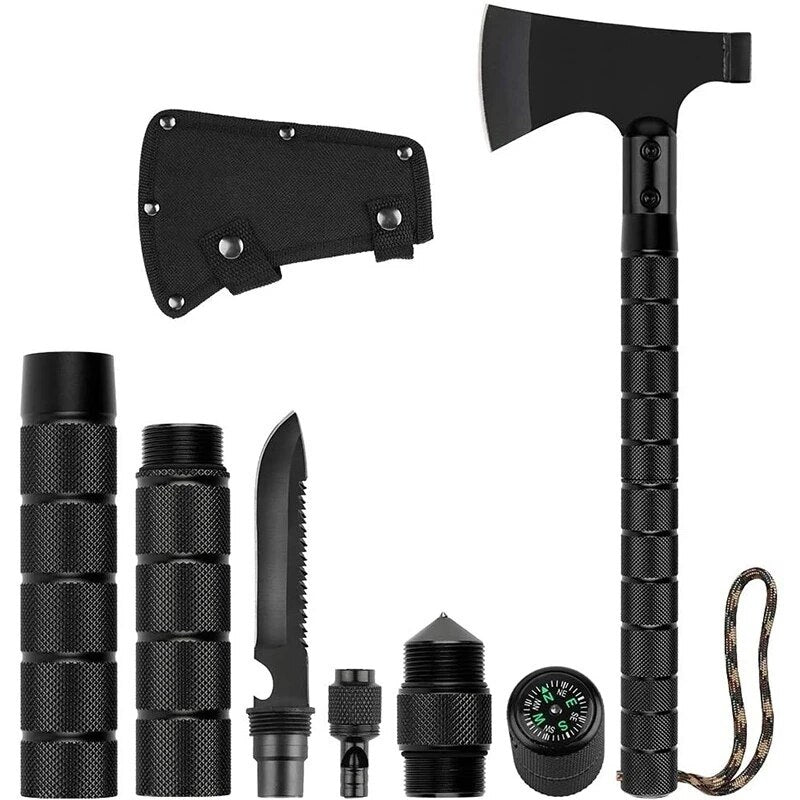 Survival Camping Axe Foldable Tactical Axe Multi Tool Kit