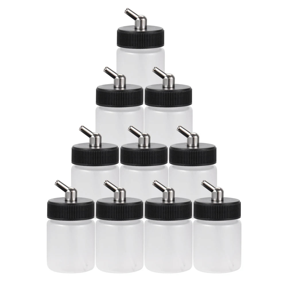 OPHIR 10pcs/lot 22cc Single Action Airbrush Plastic Bottles for Airbrushing Model Paint