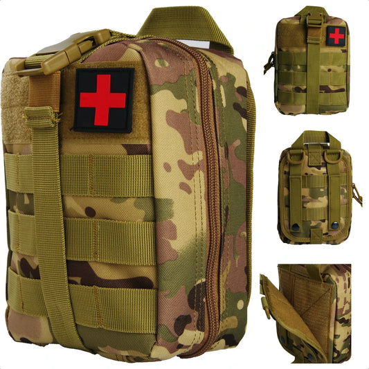 Survival First-aid Kit Container Travel Oxford Cloth Waterproof Tactical Waist Pack Outdoor Climbing Camping Equipment