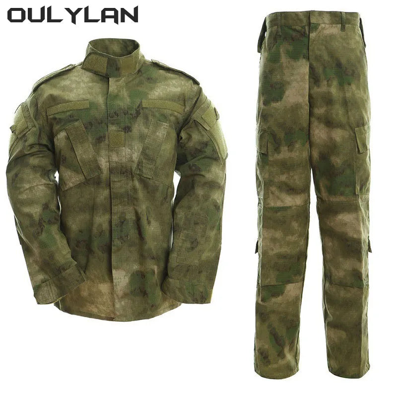 Oulylan Multi-Pocket Soft Shell Jackets Sharkskin Work Pant Tactical Winter Set