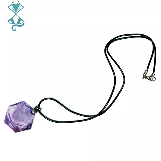 100% Natural Amethysts Hexagram Necklace