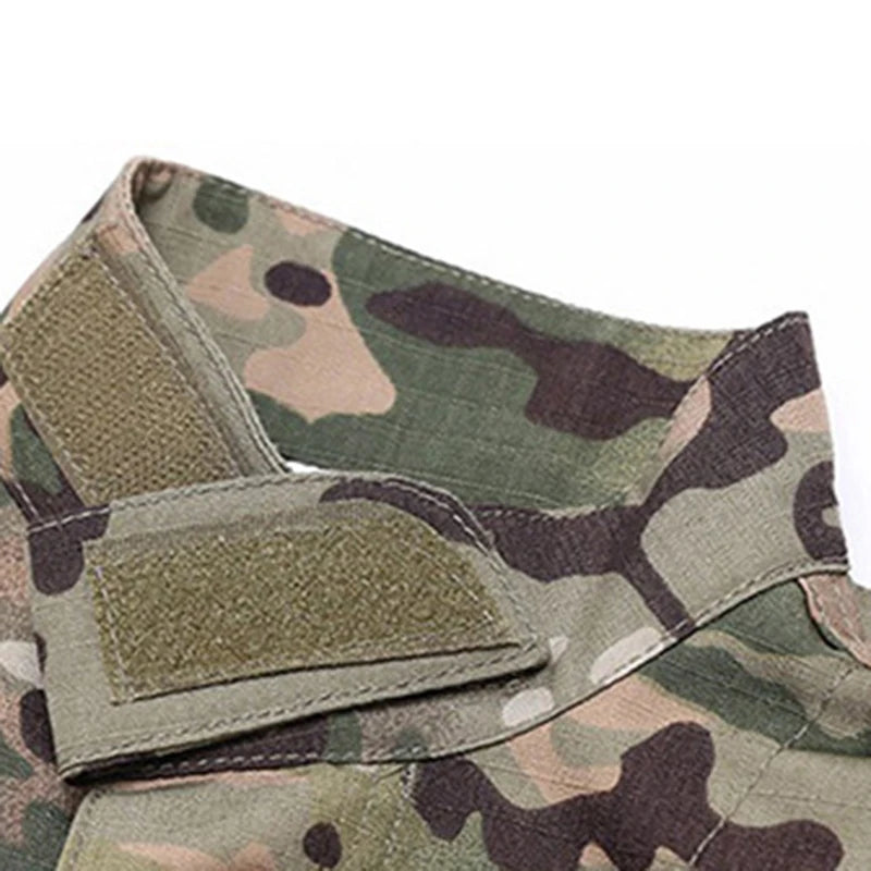 NEW Tactical Cartoon Camouflage Suit Men Coat T-shirt Pants Hat Set Spring Autumn Outdoor Windbreak Training Clothing Set