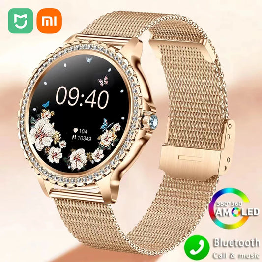 Xiaomi mijia Fashion Women Smartwatch Blood Oxygen 1.32Inch 360*360 HD Screen Diamond Bracelet Bluetooth Call Smartwatch