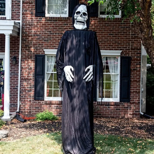 =Halloween Horror Horror Decoration 12 ft.Giant Talking Halloween Reaper,Suitable for decorating