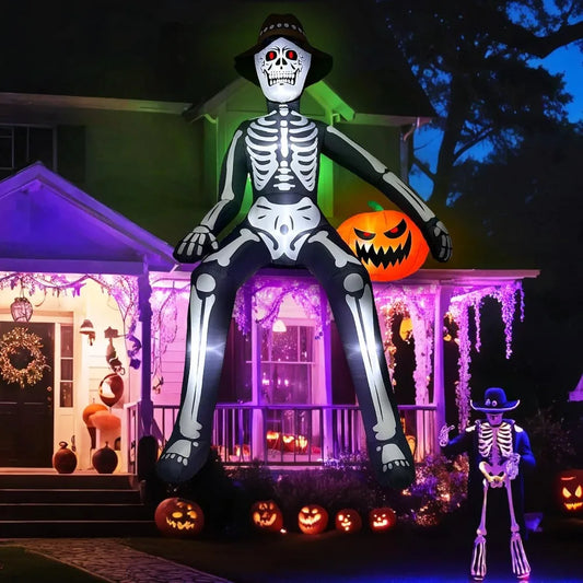 Halloween Ghost ,10 FT Inflatables Skeleton Halloween Decor Outdoor, Giant Blow Up Decorations