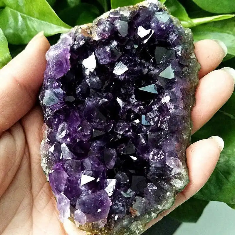 100-150g Large Purple Natural Brazilian Amethyst Stone Cluster Healing Quartz Crystal