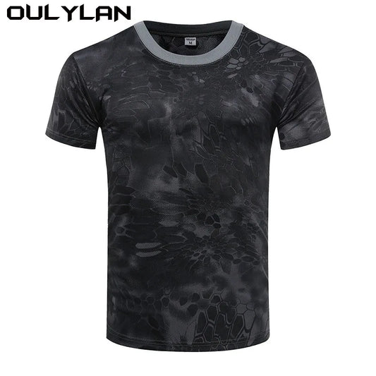 Oulylan Quick Dry Forest Camouflage T-shirt Man Jungle Desert Camou Graphic T Shirt