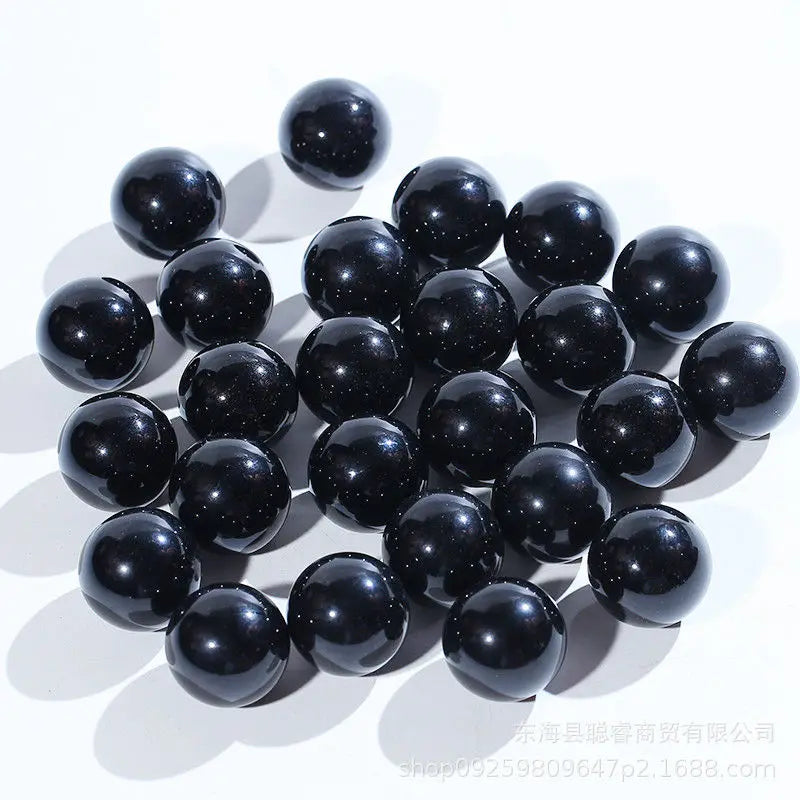 50mm Rare Natural Black Obsidian Quartz Crystal Stone Ball