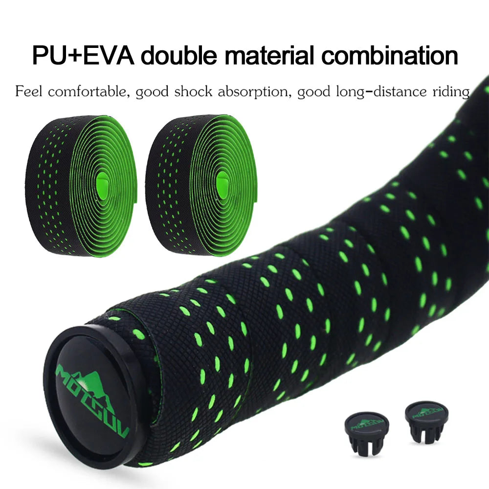 MOTSUV Road Bicycle Handlebar Tape Bike Accessories Cycling Soft PU EVA Anti-Slip Bicycle Bar Tape