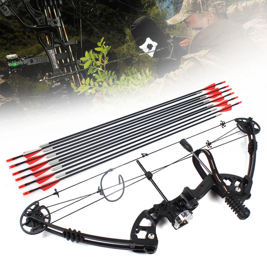 Aluminum Alloy Right Hand Bow Kit 12FRP Arrows Archery