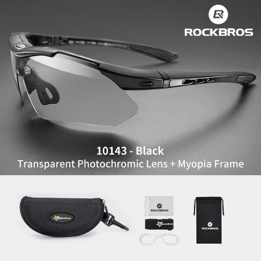 ROCKBROS Photochromic Cycling Glasses Bicycle UV400 Sports Eyewear