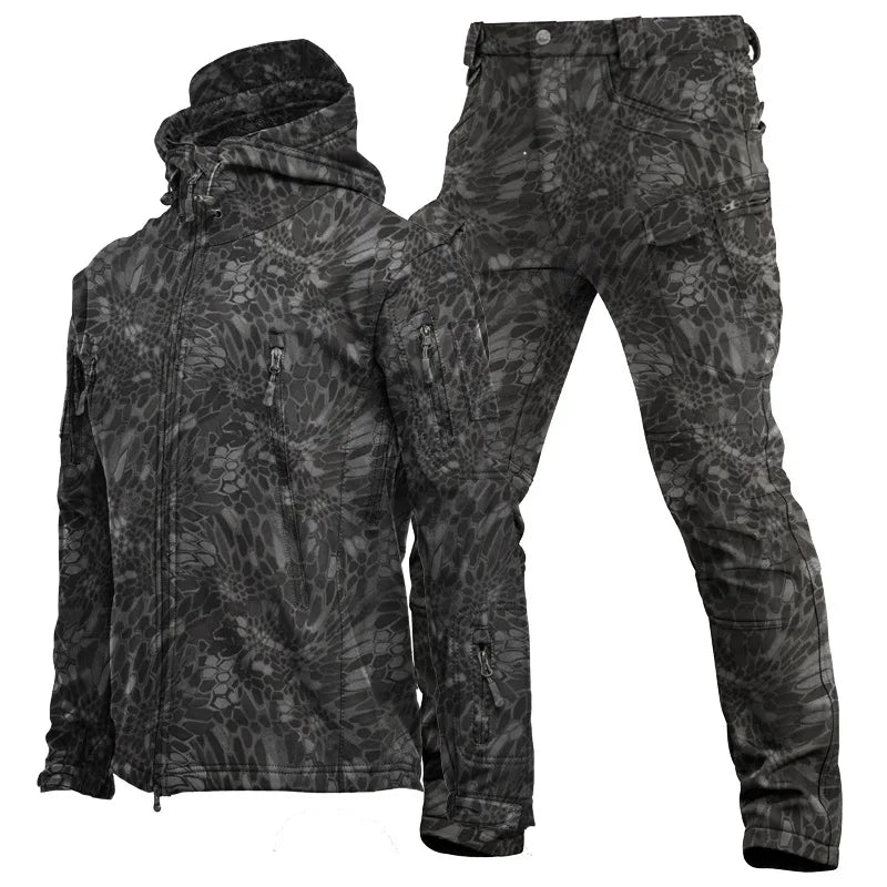 Oulylan Outdoor Tactical Military Fleece Jacket Set