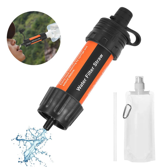 Outdoor Survival Water Filter Straw Camping Equipment Water Purifier Water Filtration System Safety