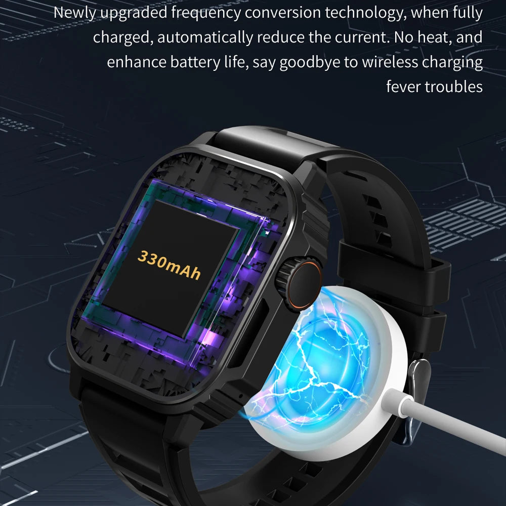 Outdoor Smart Watch Men AMOLED Screen Compass Siri Voice GPS Motion Path Bluetooth Call Smartwatch