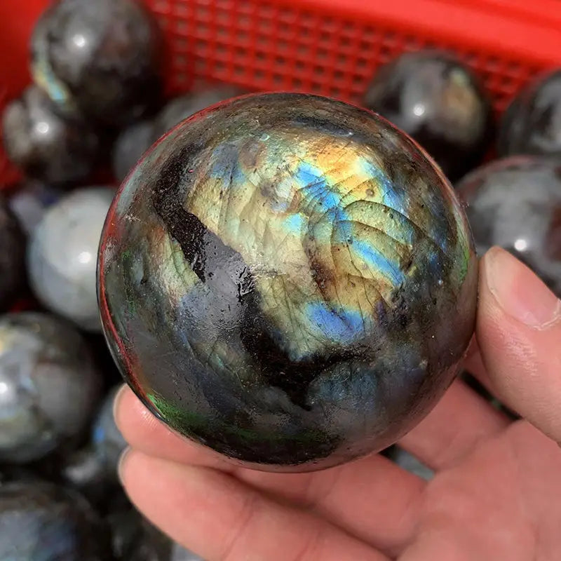 60mm Round Natural Labradorite Moonstone Polished Sphere