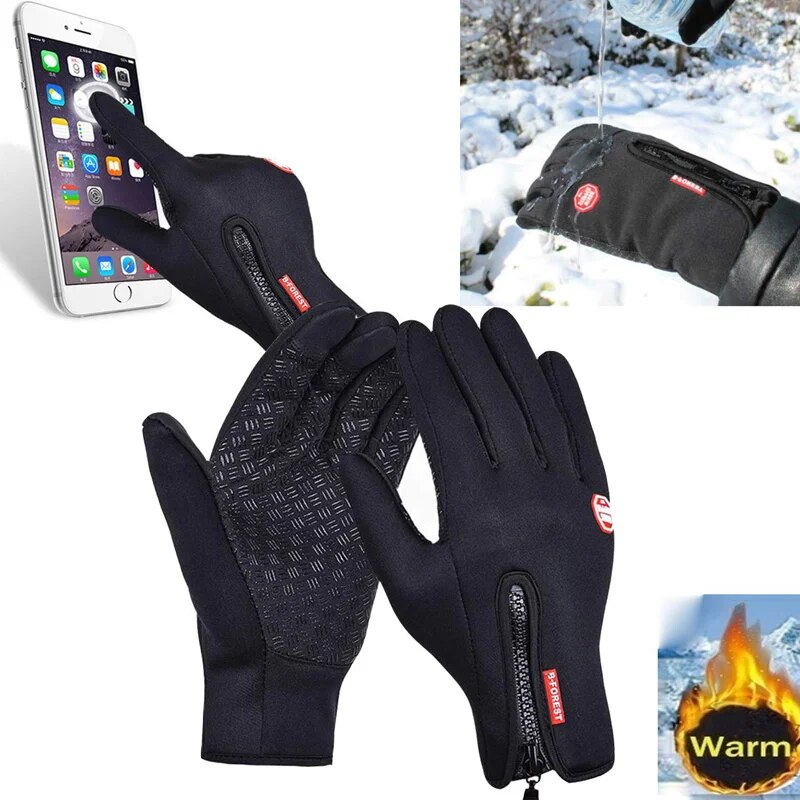 Winter Thermal Gloves Touchscreen Windproof Cycling Cold Glove