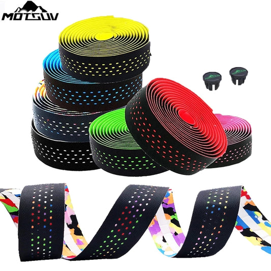 MOTSUV Road Bicycle Handlebar Tape Bike Accessories Cycling Soft PU EVA Anti-Slip Bicycle Bar Tape