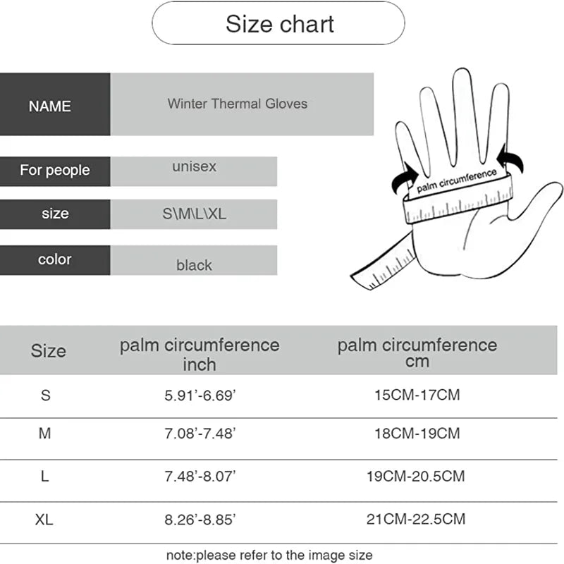 Winter Thermal Gloves Touchscreen Windproof Cycling Cold Glove