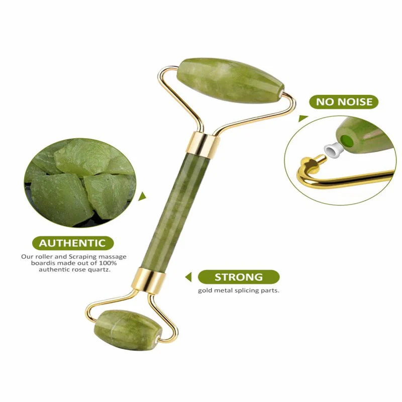 Natural Serpentine Crystal Jade Stone Facial Massager