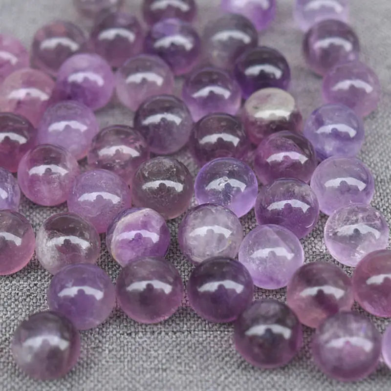 35mm Purple Natural Amethyst Sphere W/ Stand Healing Quartz Crystal Ball Polished Gemstone