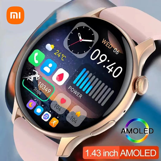 New Women Bluetooth Call Smartwatch Always Display Time Heart Rate Sports Health Monitoring Music GT4 Smart Watches