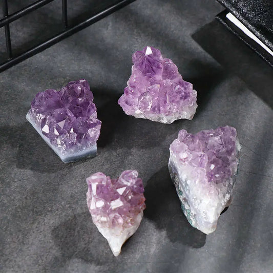 10-20g Natural Purple Brazilian Amethyst Quartz Crystal Cluster Druzy Geode Healing Stones