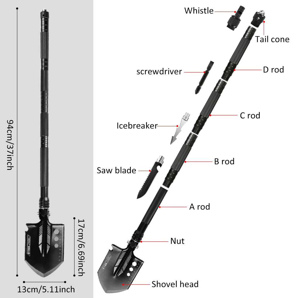 Professional Outdoor Survival Tactical Multifunctional Shovel