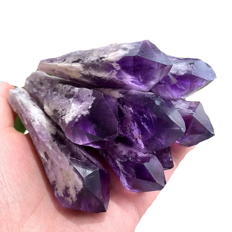 60g Natural Brazilian Amethyst Stone Cluster Quartz Geode Druzy Healing Crystal Point Wand