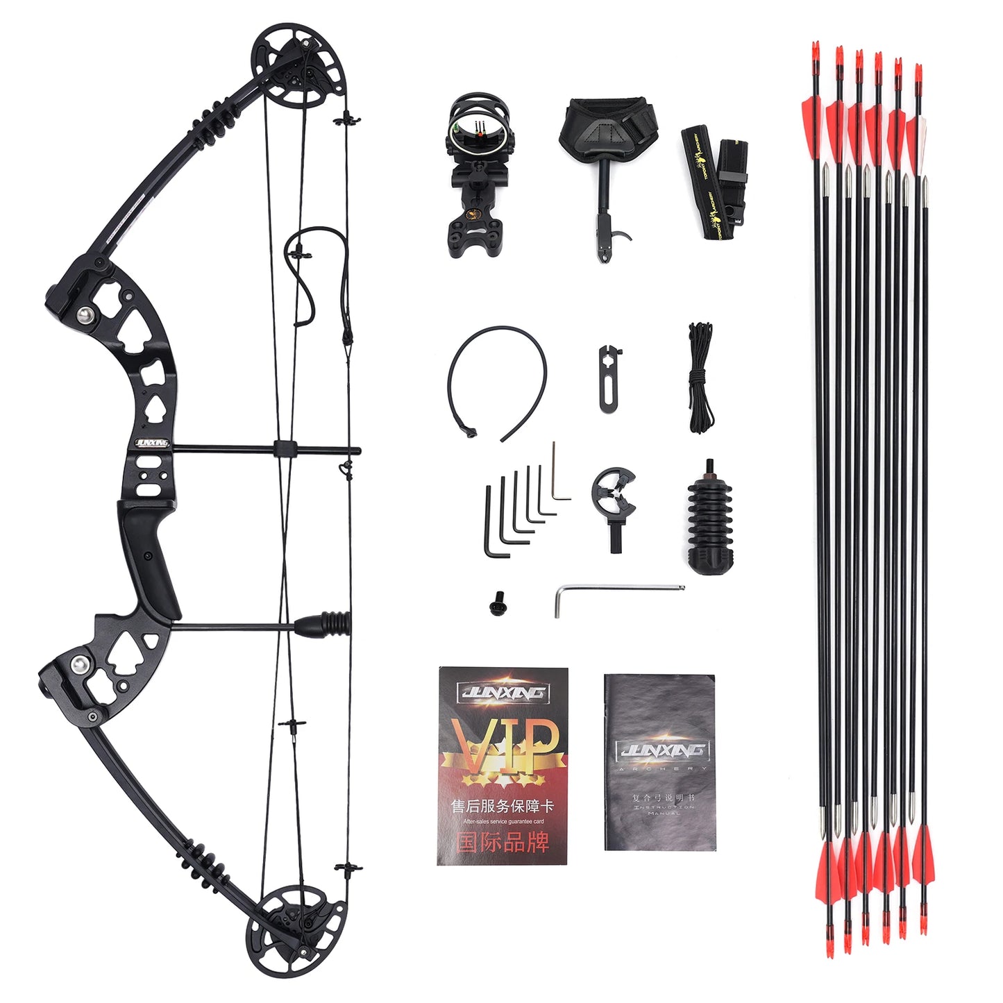 Aluminum Alloy Right Hand Bow Kit 12FRP Arrows Archery