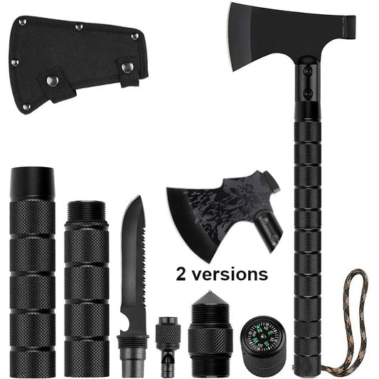 Foldable Tactical Axe Multi Tool Kit Emergency Gear Tourist AX Survival Axe